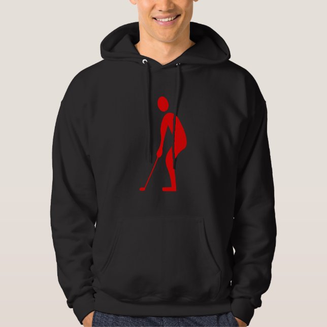 Instickning - röd hoodie (Framsida)