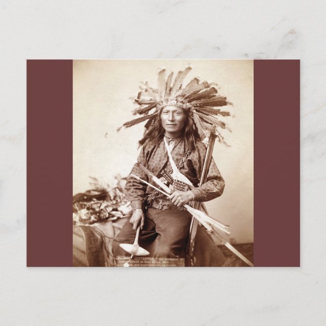 Instigator för indisk revolt, 1890 vykort (Framsida)