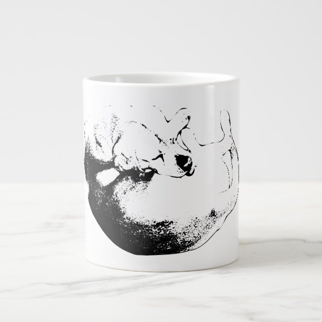 Instinkt i Bläck Jumbo Mugg (Framsidan)