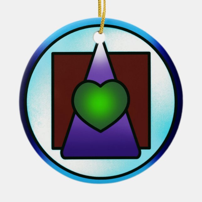 Institut av gudomlig filosofisk vetenskap julgransprydnad keramik (Framsidan)