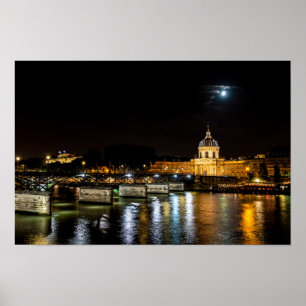 Institut de France och Pont des Arts - Paris Poster