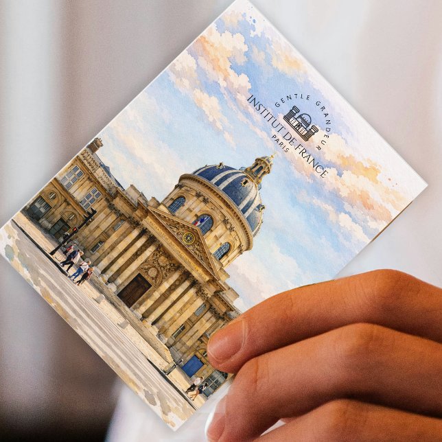 Institut De France, Paris | Akvarell Landskap Vykort (Institut De France, Paris | Watercolor Landscape Postcard)
