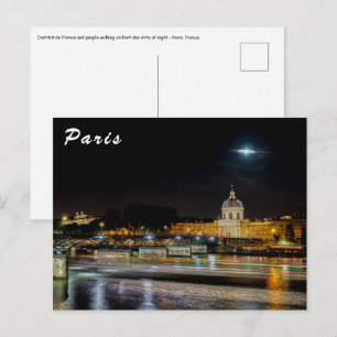 Institut de Frankrike and Pont des Arts - Paris Vykort