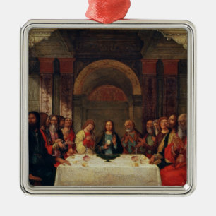 Institutionen av eucharisten, c.1490 julgransprydnad metall