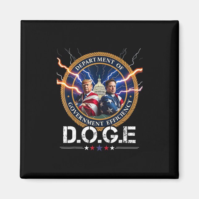 Institutionen för statlig effektivitet Doge Trump  Magnet (Framsidan)