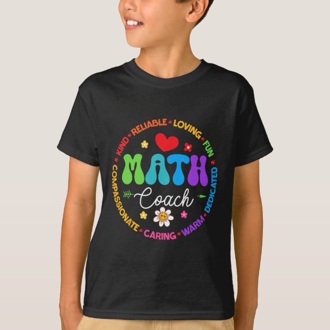 Instructional Math Coach Crew Back To School Match T Shirt (Framsida)