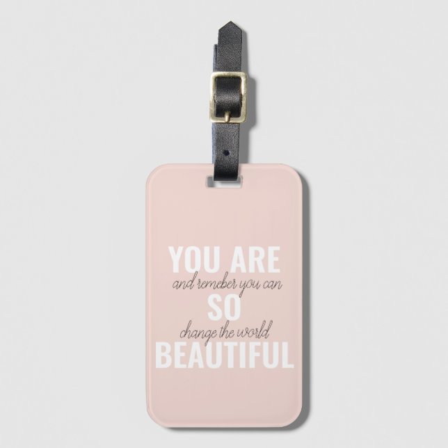Instruktion att du är en så vacker positiv citat bagagebricka (Framsida vertikal)