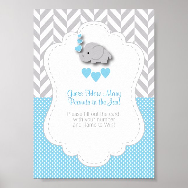 Instruktion för Blue Elephant-spel Poster (Framsidan)