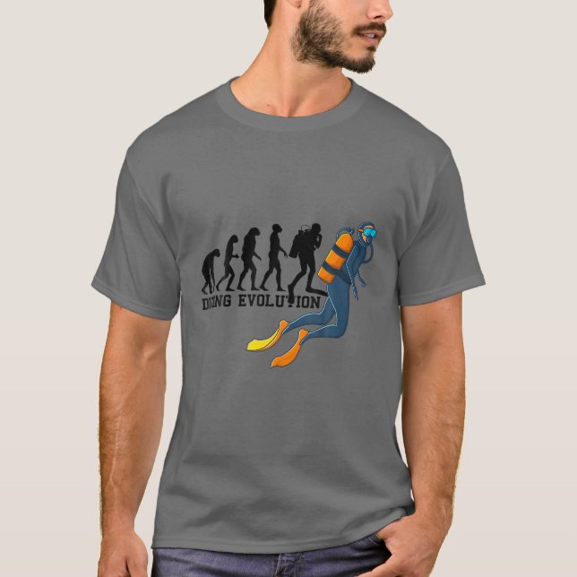Instruktion för dykningsdykare för dykning t shirt (Framsida)