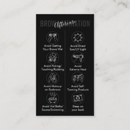 Instruktion för eftervård av svarta benmärgslampor visitkort