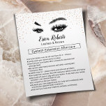 Instruktion för ögonfransar och brows flygblad<br><div class="desc">Asksmakeup Artist Aftercare Instruction Flyers.</div>