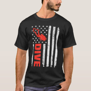 Instruktion för USA flagga Dyka Tee for Scuba Dive