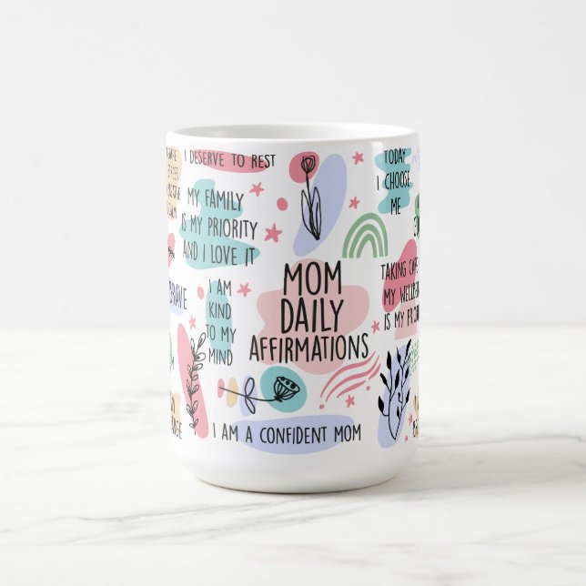 Instruktionella Mamma-vardagsbekräftelser Kaffemugg (Center)