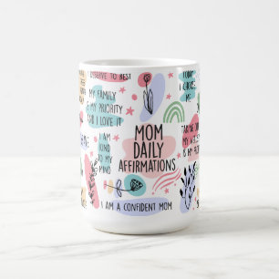 Instruktionella Mamma-vardagsbekräftelser Kaffemugg