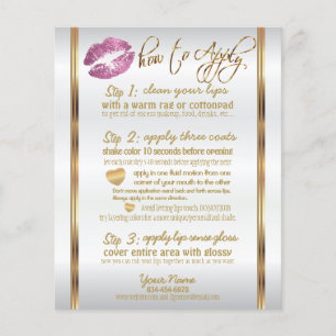 Instruktioner - alltså Rosa Glitter Lip Flygblad