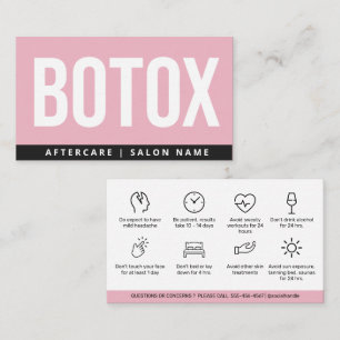 Instruktioner för Botox Lip Filler Redigerbar eft Visitkort