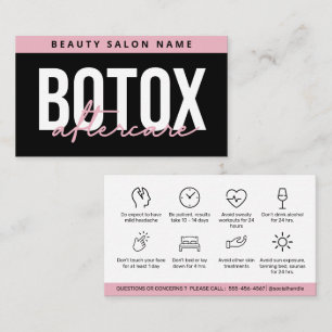 Instruktioner för Botox Lip Filler Redigerbar eft Visitkort