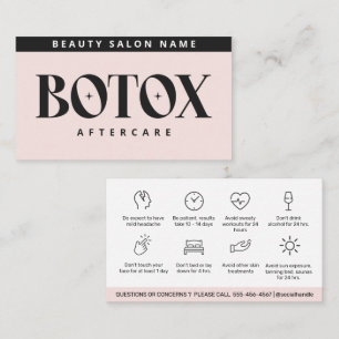 Instruktioner för Botox Lip Filler Redigerbar eft Visitkort