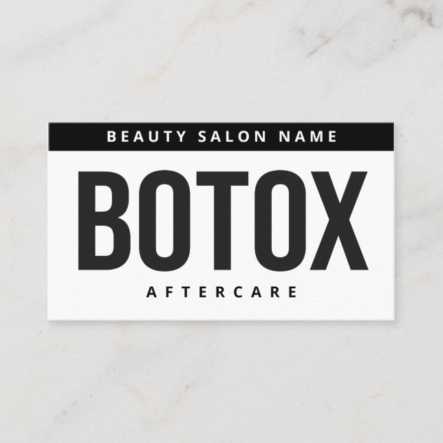 Instruktioner för Botox Lip Filler Redigerbar efte Visitkort (Framsida)