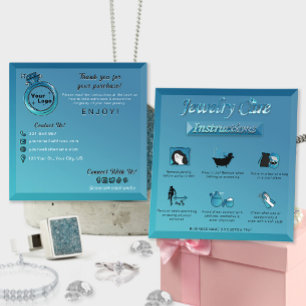 Instruktioner för chic av gradient Teal Blue Jewel Tilläggskort