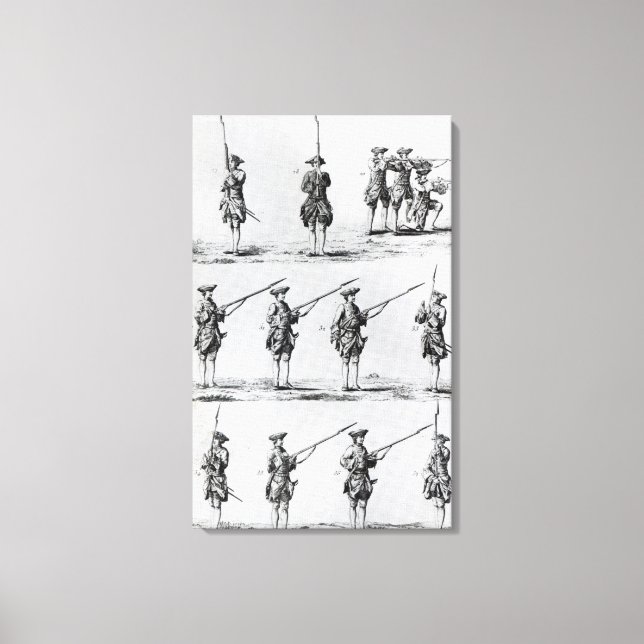 Instruktioner för en Bayonet-övning Canvastryck (Framsida)