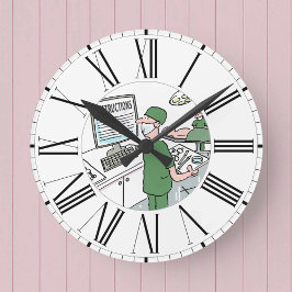 Instruktioner för kirurgiska kontroller i Skärm Rund Klocka