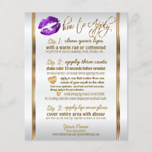 *Instruktioner för Lila Glitter Lip 2 Flygblad