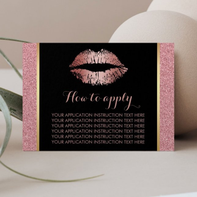 Instruktioner för Makeup Ro Guld Läppar Visitkort (Skapare uppladdad)