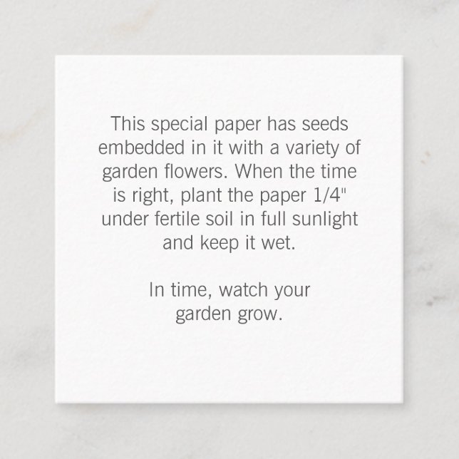 Instruktioner för Märkre Fyrkantigt Visitkort (Framsida)