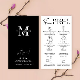 Instruktioner för minimalistisk Ansikte Peel After Visitkort