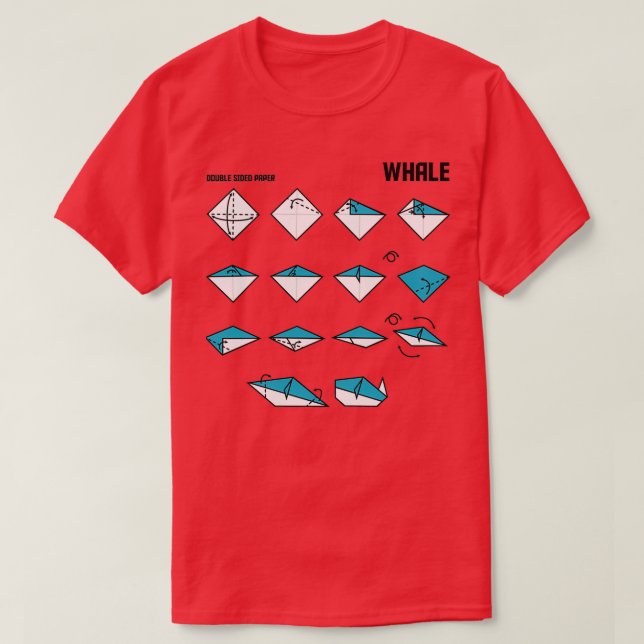 Instruktioner för Origami Whale T Shirt (Design framsida)