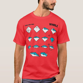 Instruktioner för Origami Whale T Shirt