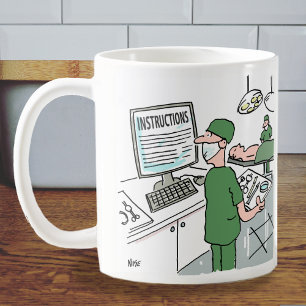 Instruktioner för Surgeon-sökning före användning Kaffemugg