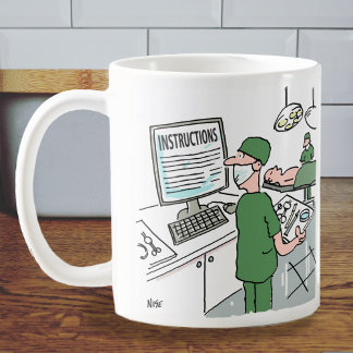 Instruktioner för Surgeon-sökning före användning Kaffemugg