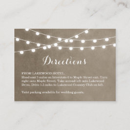 Instruktioner för Taupe String Ljus Bröllop Infoga Tilläggskort