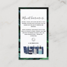 Instruktioner för Tvättat av tropisk monat i mörk Visitkort