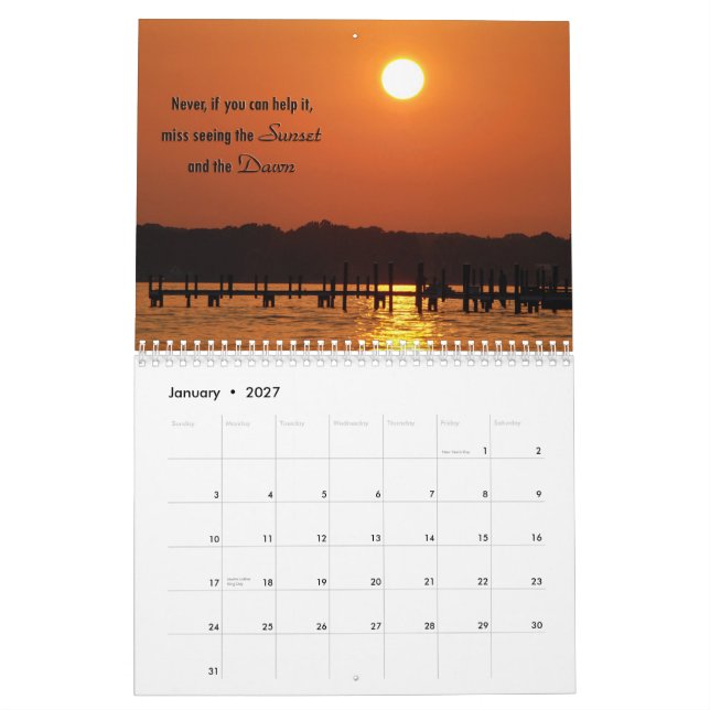 Instruktioner från månaden kalender (Jan 2027)