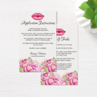 Instruktioner och tips för läppar visitkort