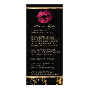 Instruktioner 💋 Shock rosa Lip Reklamkort