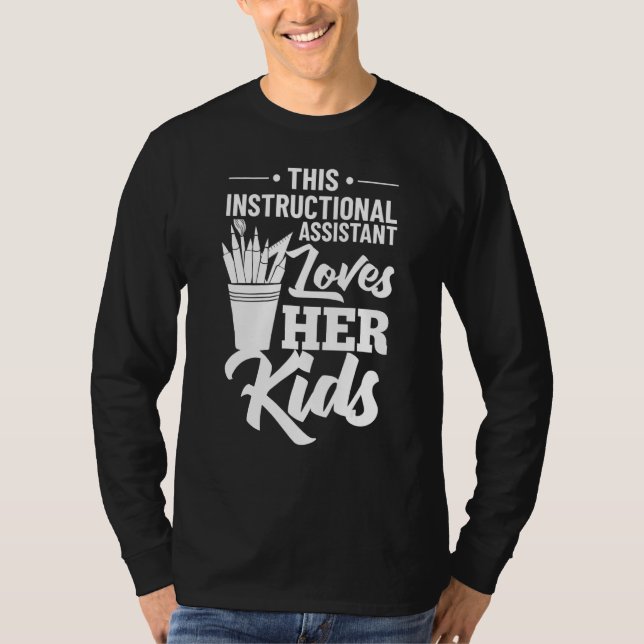 Instruktionsassistent Tacksamhet Skol Lärare T Shirt (Framsida)