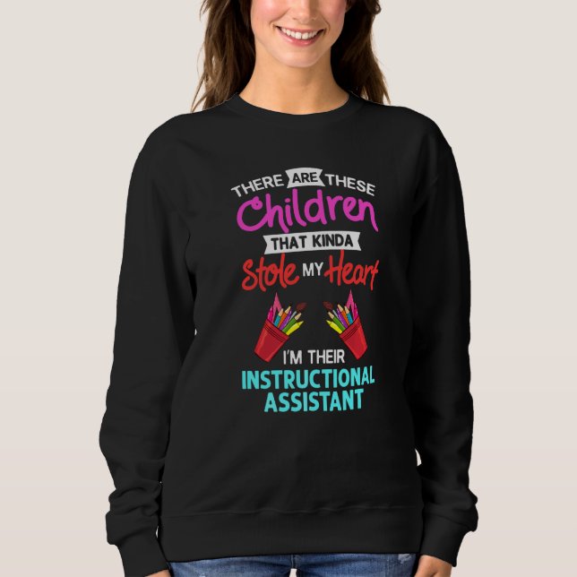 Instruktionsassistent Tacksamhet Skol Lärare T Shirt (Framsida)