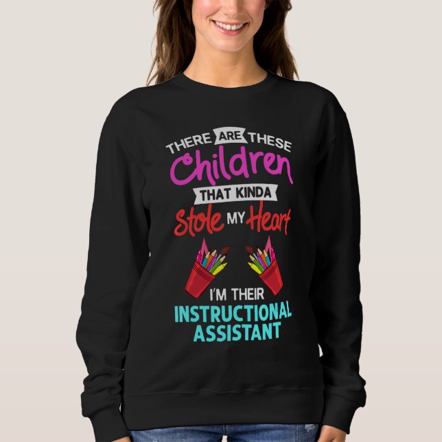 Instruktionsassistent Tacksamhet Skola Lärare T Shirt (Framsida)