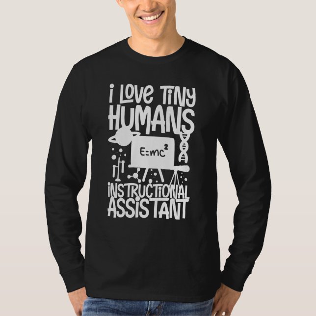 Instruktionsassistent Tacksamhet Skola Lärare T Shirt (Framsida)