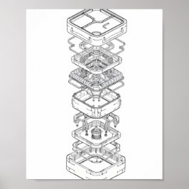 Instruktionsdesign: Modulär maskinmontering Poster