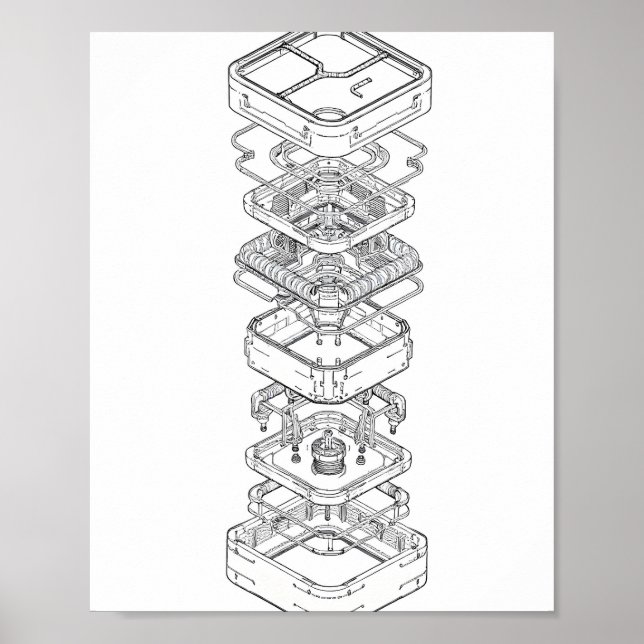 Instruktionsdesign: Modulär maskinmontering Poster (Framsidan)