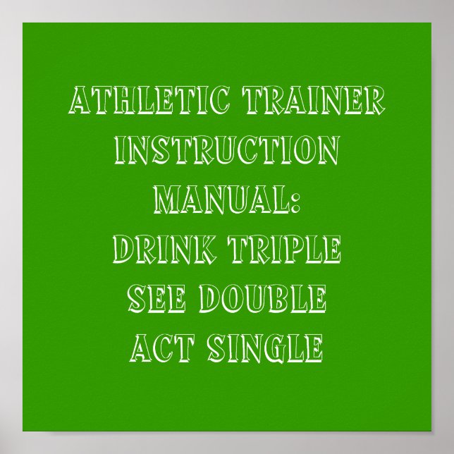 Instruktionshandbok för Athletic Trainer:Drink Tri Poster (Framsidan)