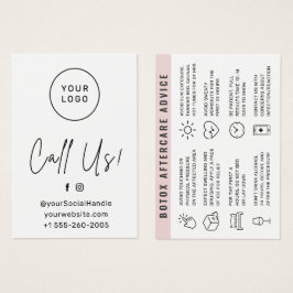 Instruktionskort för anpassningsbar Logotyp Efterv Visitkort