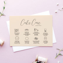 Instruktionskort för Beige Cake Care
