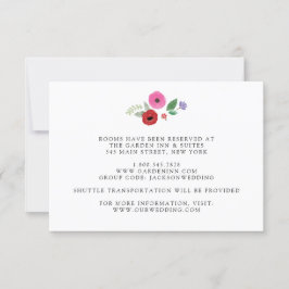 Instruktionskort för bohemisk Blommigt, färgat Brö Inbjudningar