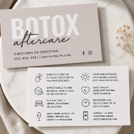 Instruktionskort för Botox Filler Injektion Efterv Visitkort